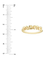 Cursive 'MAMA' Ring