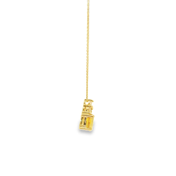 Yellow Sapphire Solitaire Pendant