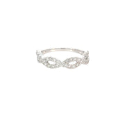 White Gold Lab Grown Diamond Twist Band