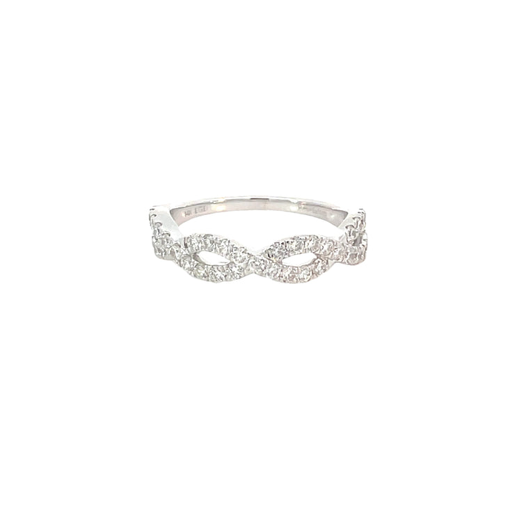 White Gold Lab Grown Diamond Twist Band