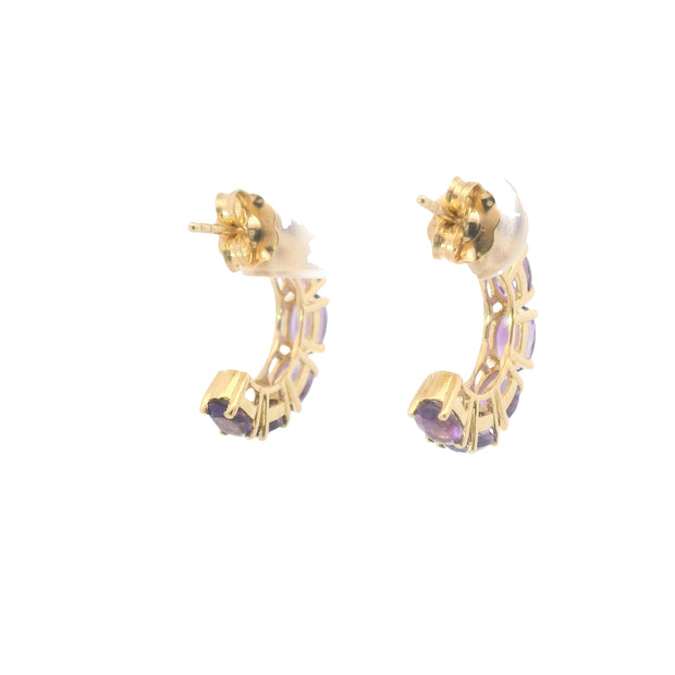 Amethyst Hoops