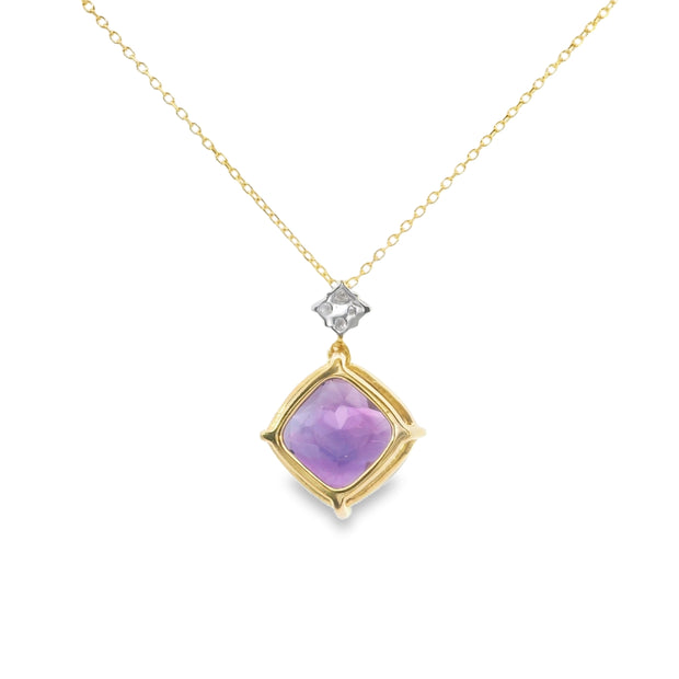 Amethyst and Diamond Pendant