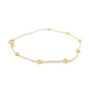 Diamond Clover Station Bracelet