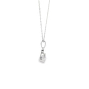 Amethyst and Diamond Bezel Set Pendant