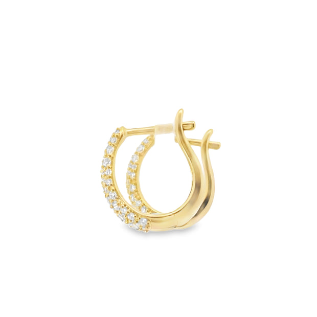 Scatter Pave Tapered Huggies