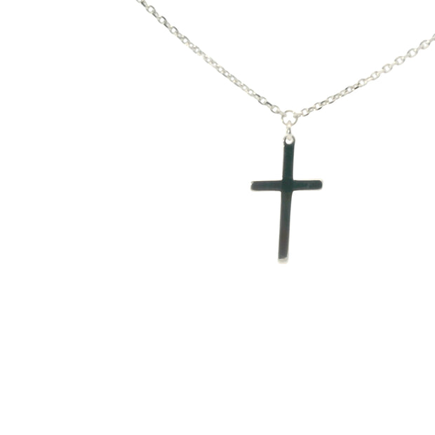 White Gold Cross  Necklace