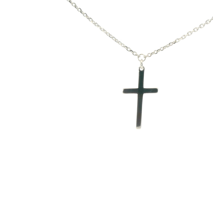 White Gold Cross  Necklace