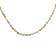 Multicolor Round Faceted Diamond Beads Necklace