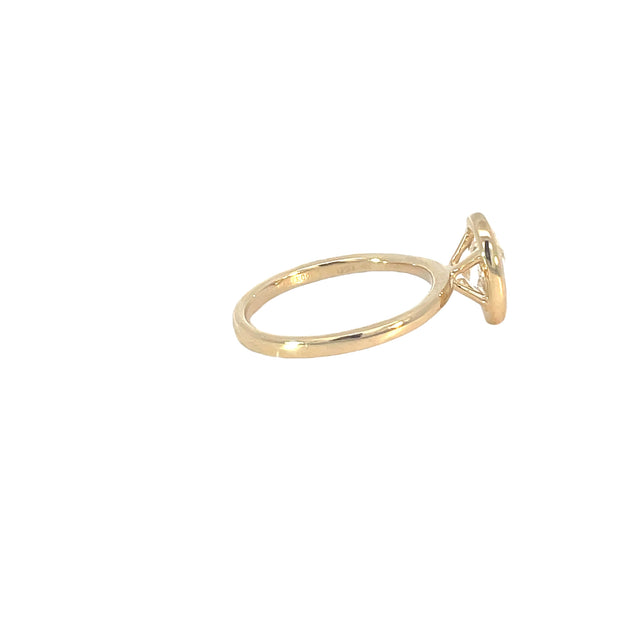 Bezel Set Lab Grown Engagement Ring