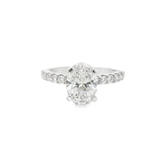2 Carat Oval Lab Grown Engagement Ring