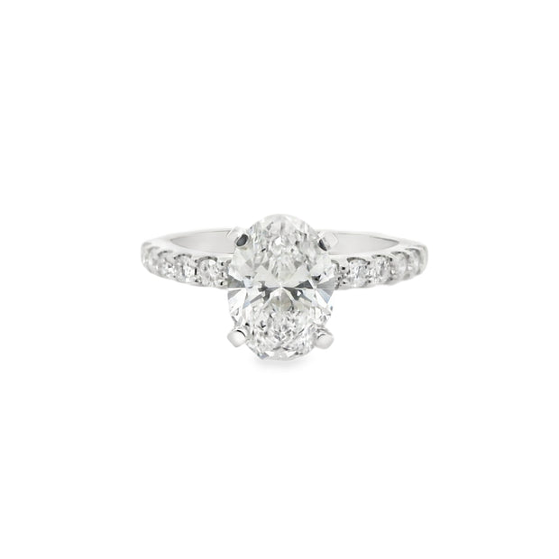 2 Carat Oval Lab Grown Engagement Ring