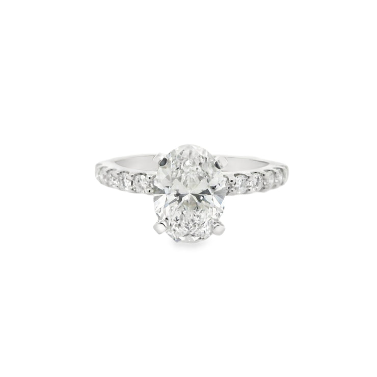 2 Carat Oval Lab Grown Engagement Ring