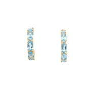 Blue Topaz Hoops