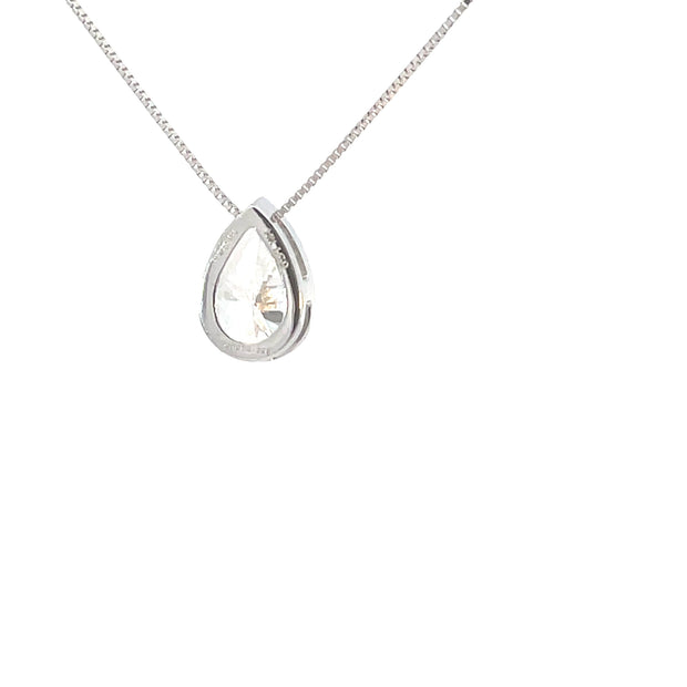 Lab Grown Pear Diamond Solitaire Necklace