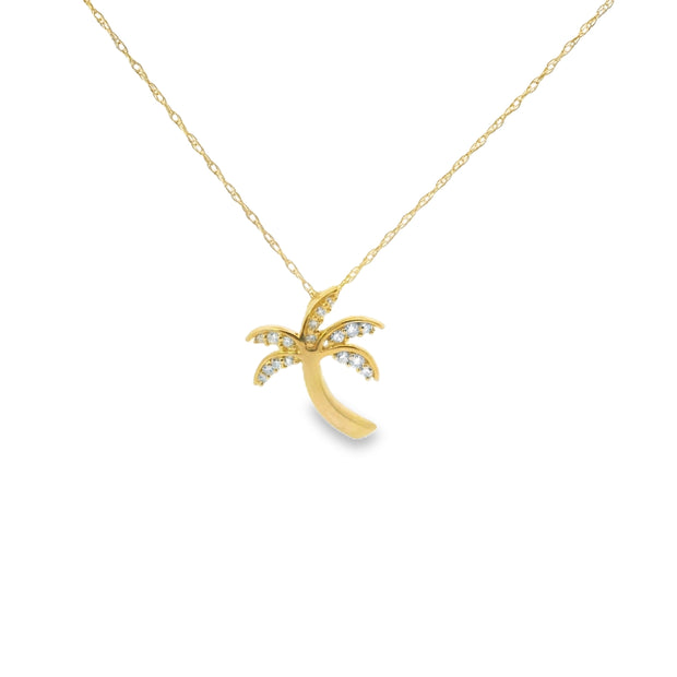 Diamond Palm Tree Pendant