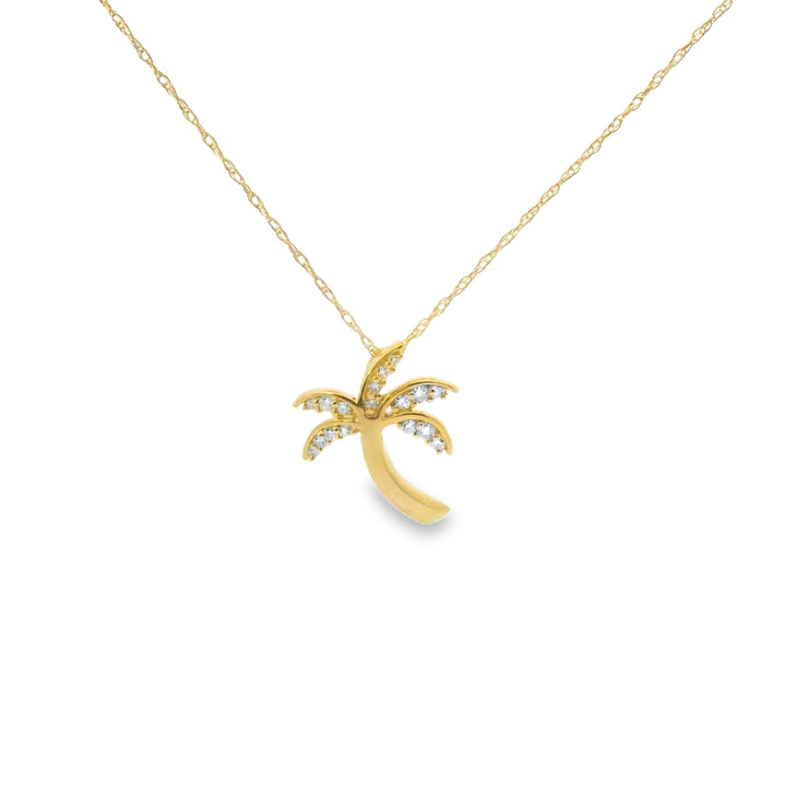 Diamond Palm Tree Pendant
