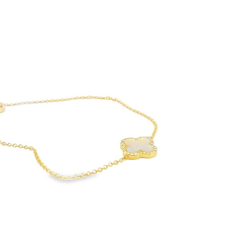Mother of Pearl Clover Bracelet