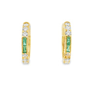Emerald and Diamond Huggies