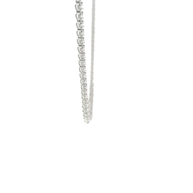 White Gold Graduating Diamond Tennis Necklace