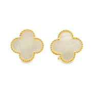 Mother Of Pearl Clover Earrings