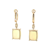 Diamond Opal Drop Earrings
