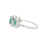 Emerald Three Stone Ring