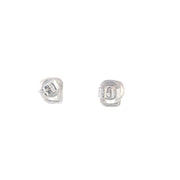 Emerald Cut Bezel Set Lab Grown Diamond Studs