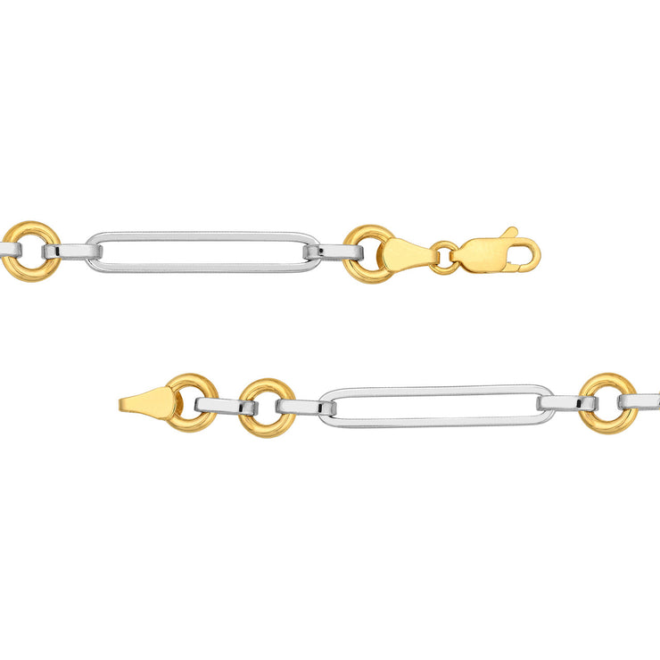 Two Tone Open Link Necklace