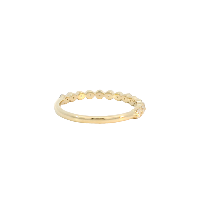Yellow Gold Diamond Bubble Band