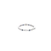 18 Karat White Gold Diamond Sapphire Ring