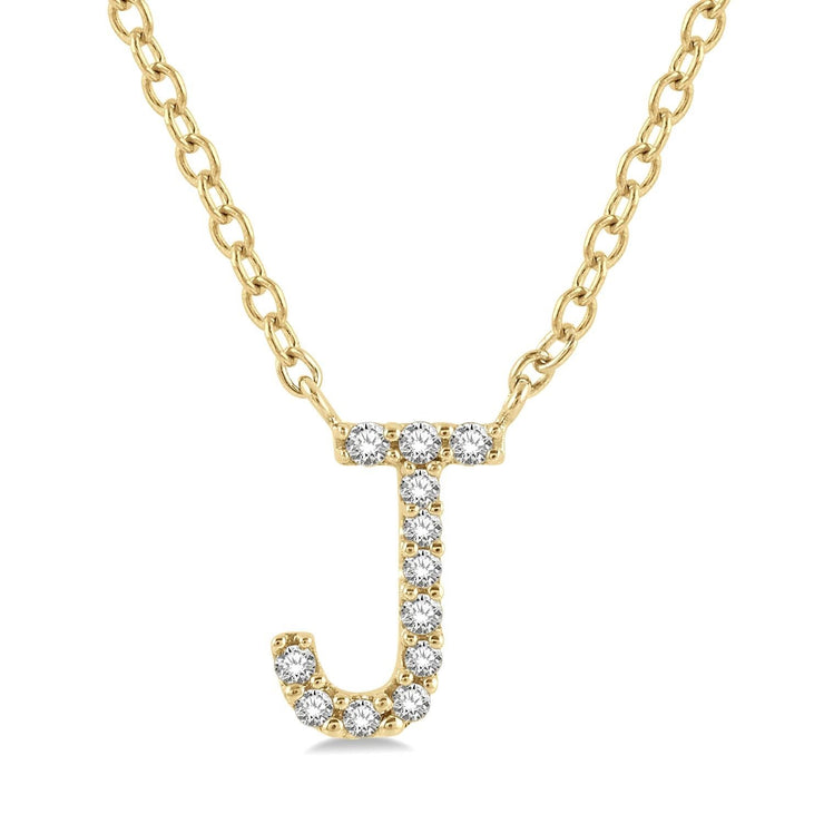 Diamond 'J' Necklace