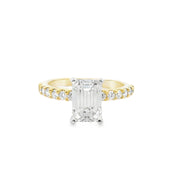 2 Carat Emerald Cut Lab Grown Engagement Ring