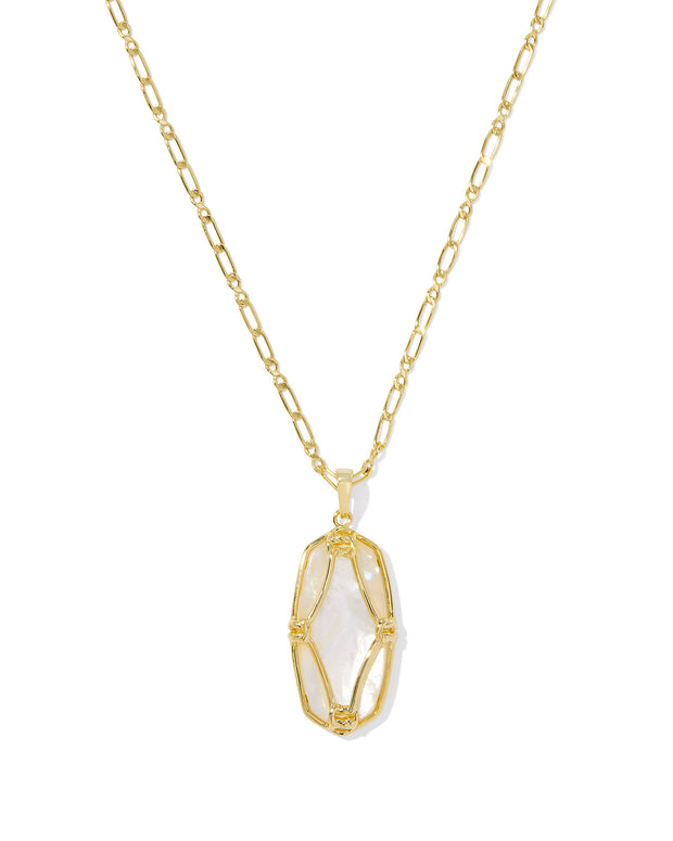 Kendra Scott Elle Lattice Frame Pendant Necklace