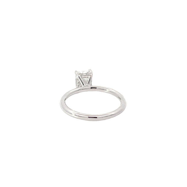 14 Karat White Gold Radiant Lab Grown Engagement Ring
