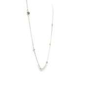 Sapphire and Diamond Bezel Station Necklace