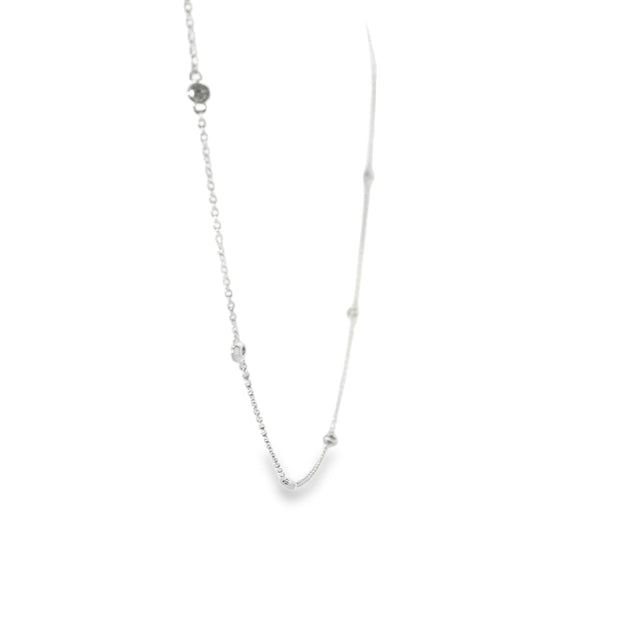 Sapphire and Diamond Bezel Station Necklace