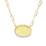Opal Halo Pendant
