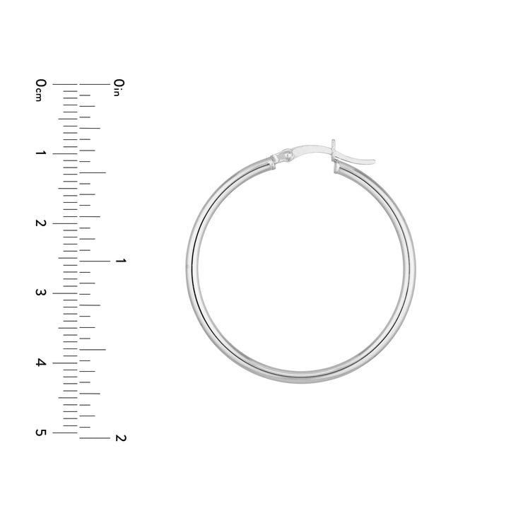 Sterling Silver Polished Hoops
