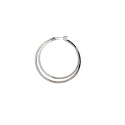 18 Karat White Gold Diamond Hoops