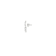 White Modern Electrum Diamond Earrings