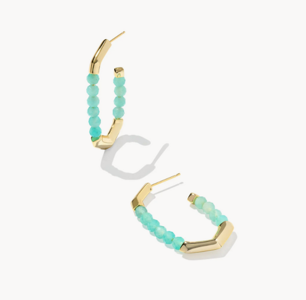 Kendra Scott Gold Tone Sylvia Beaded Hoops