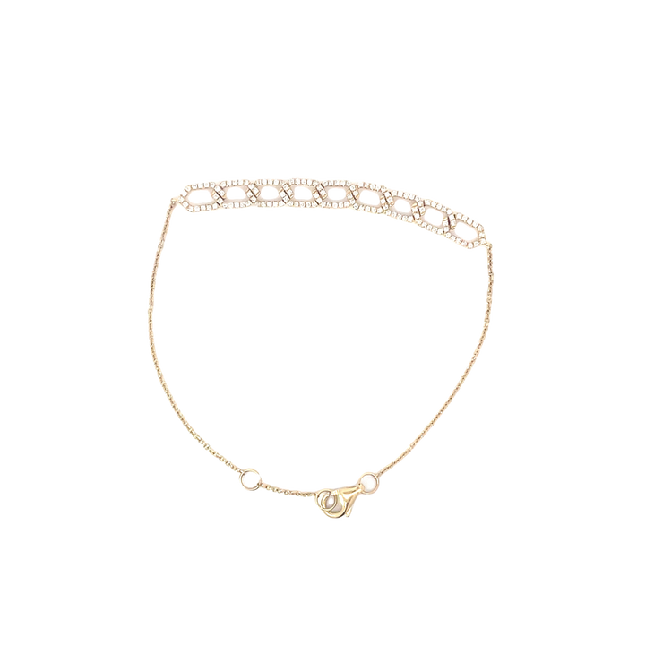 Yellow Gold Diamond Chain Bracelet