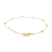 Diamond Clover Station Bracelet