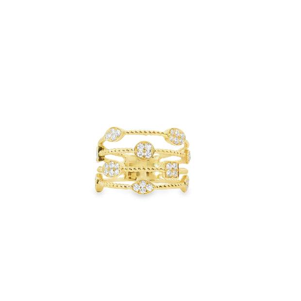 Multi Row Diamond Ring