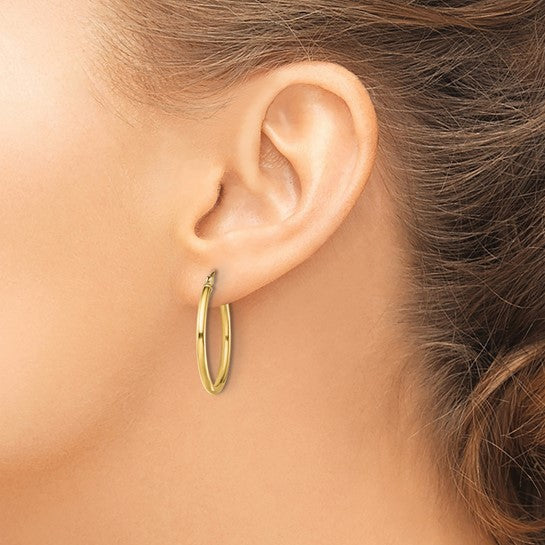 Gold Tone Hoops
