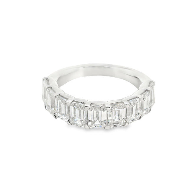 Lab Grown Emerald Cut Diamond Band