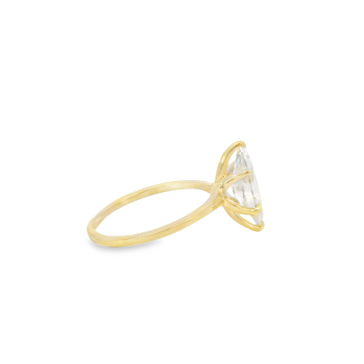 Yellow Gold Lab Grown Marquise Engagement Ring