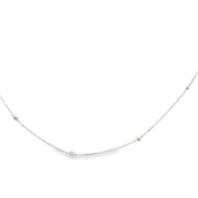 Sapphire and Diamond Bezel Station Necklace