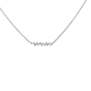 White Modern Electrum Diamond Illusion Necklace