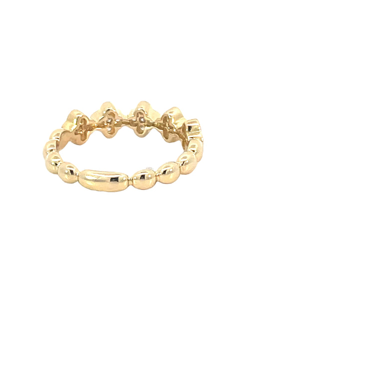 Yellow Gold Shaped Diamond Band